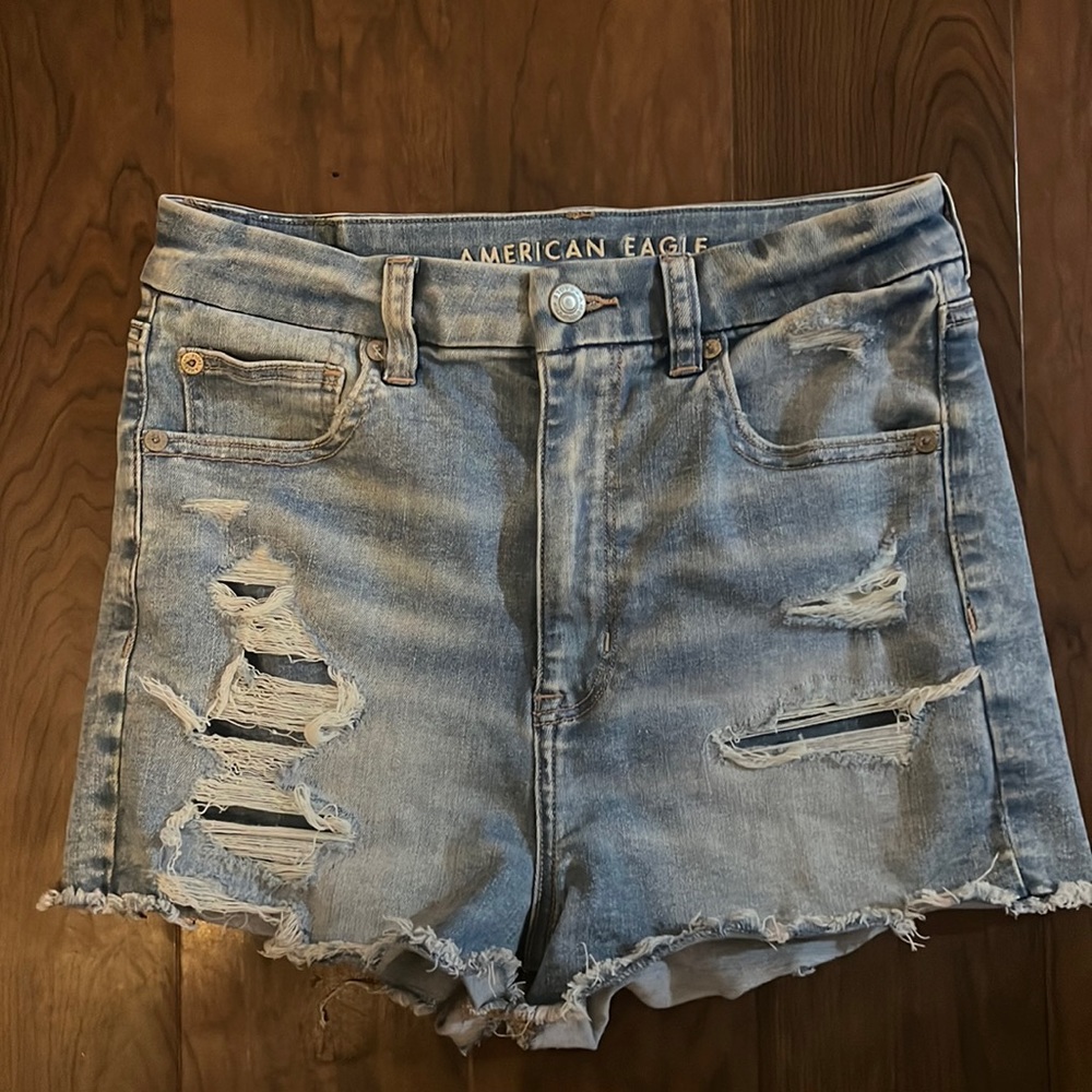 American eagle high wasted ripped shorts